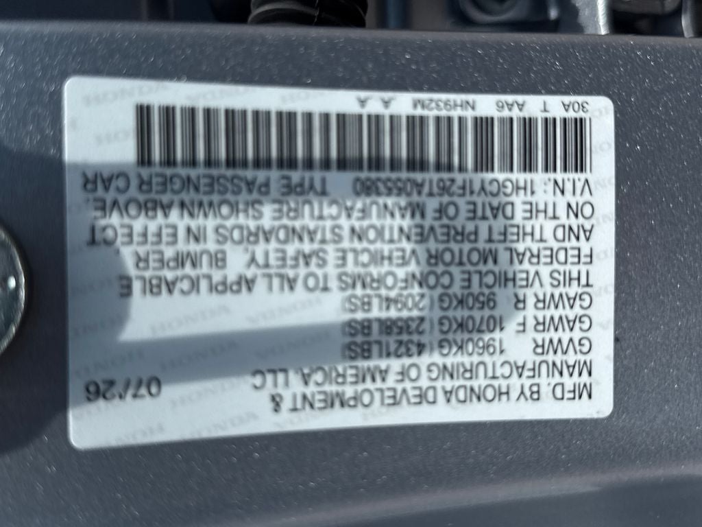 2026 Honda Accord LX