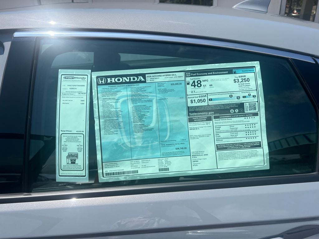 2026 Honda Accord Hybrid EX-L