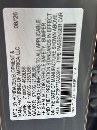 2026 Honda Accord Hybrid Sport-L